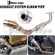 Moto Lupo Exhaust pipe For NMAX V2/AEROX Elbow Pipe Exhaust Muffler Front Pipe Chicken Pipe