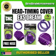 EX5 DREAM / WAVE100 RACING CNC PURPLE GREEN TIMING COVER CNC RACING HEAD COVER FREE HOSE TAHAN ORIGI