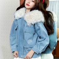 FLAT2112 FF0983 : TAEMIN JACKET เสื้อแจ็กเก็ตยีนส์แขนยาว มีฮู้ดขนนเฟอร์