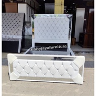 Dipan Plus Sandaran Ranjang Tempat Tidur Kaca/trinityjayafurniture
