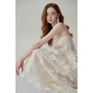 Ivory Bloom Skirt - 3d Floral Lace Skirt - XIPI