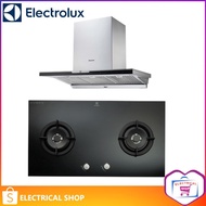 Electrolux Cooker Hood Stainless Steel Chimney/2 Burners Built In Hob EFC926SA/EGT8028CK