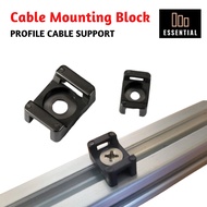 Cable Tie Mounting Block / Cable Support Block for Aluminium Profile 2020 / 3030 / 4040 / 4545 DIY E