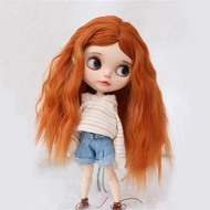 【100%-New】 BJD Doll Wig For Blythe Doll Accessories Brown Blue Color Long Hair Temperature Silk Hair