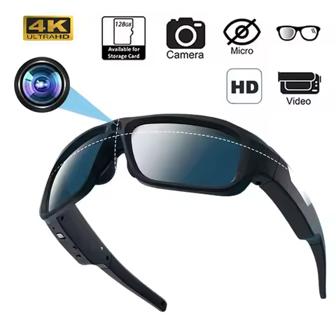 4K HD Smart Glasses Camera Mini Eyewear Camcorder for Outdoor Cycling Driving Video Recordings