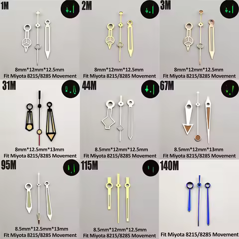 Miyota 8215 Hands High Quality 8205 8215 Hands C3 Green Luminous Silvery Hands Watch Accessories Fit