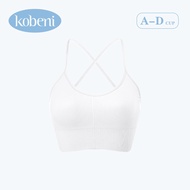 KOBENI สปอร์ตบรา โยคะ เสื้อออกกำลังกายผู้หญิง สายเดี่ยวไขว้หลัง มีฟองน้ำ สวมใส่สบาย YOGA Sport Bra