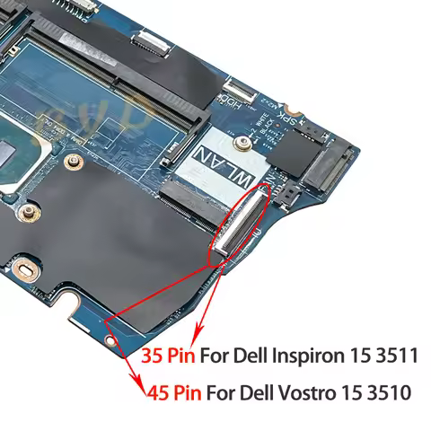 For Dell Inspiron 15 3511 Vostro 15 3510 Motherboard DDR4 CPU i3 i5 i7 11th Gen 35 pin 45 pin
