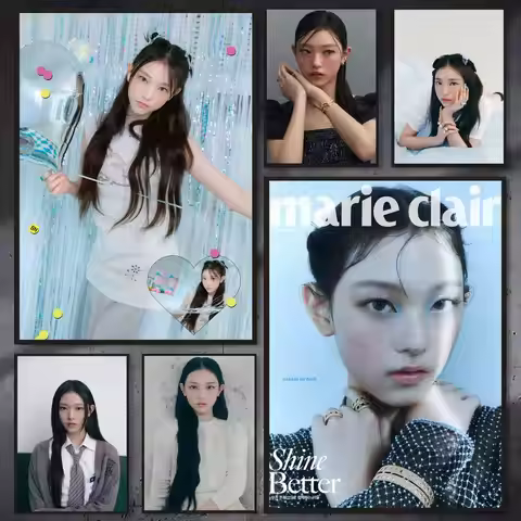 K-pop Idol Haerin Poster Self-adhesive Waterproof Paper Sticker Coffee House Bar Room Wall Decor