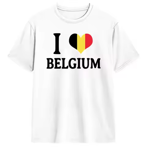 I love Belgium T Shirt for Men Cotton Novelty T-Shirts O Neck Tee Shirt Short Sleeve Clothing 6XL