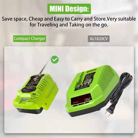 ABUH-Mini Charger For Greenworks 40V Battery MAX 40V Battery 29462, 29472 And For Greenworks Other 4