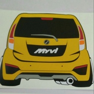 STIKER CUSTOM MADE GAMBAR KERETA MYVI