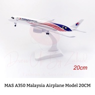 Ready Stock 🛫 MAS A350 Malaysia Airplane Model 20CM /16CM - Model Kapal Terbang mas A380 /B747/B777