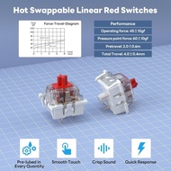 Royal Kludge Customized Linear Red Switch 3 pin Mechanical KeyboardRK