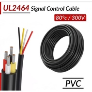 14AWG Black Signal Wire 1M 2 3 4 Core Cable Wire Pvc Insulated Sheath Power Cable Ribbon Wire UL246