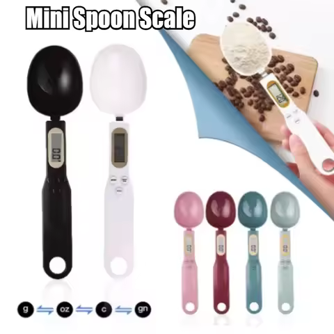 Mini Spoon Scale Digital Kitchen Scale Electronic LCD Food Scale 0.1-500g Cooking Flour Milk Coffee 