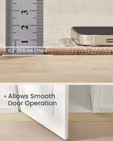 Rug 2.5x8 ft, Washable Area Rug for Living Room, Non-Slip Carpet, Faux Jute Rug, Home Decor, for Bed