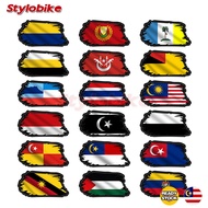 Sticker Motor PVC Sticker Bendera Negara Flag Bendera Sticker Palestine Aarb Iran Johor Selangor