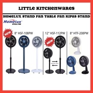 Homelux 2 in 1 Stand Fan/Table Fan/Living Fan/Kipas Stand/Kipas Meja | 90W Powerful Motor | HSF108PW