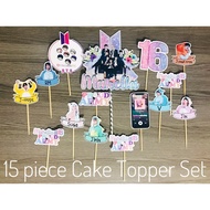 ◆✌BTS CAKE TOPPER SET with Cupcake Topper Option