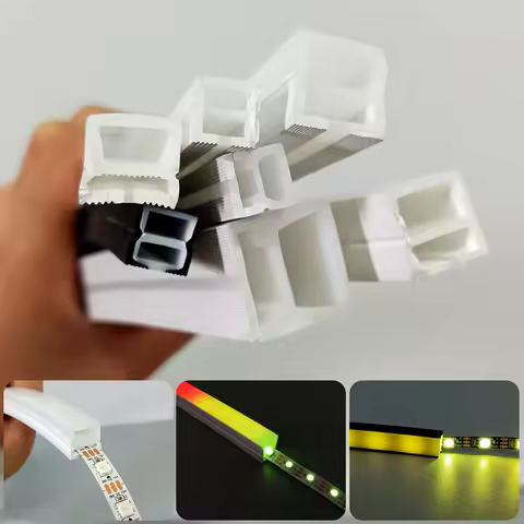 0.5m-5m LED Silicone Neon Tube Flexible Covering Tube White Black For 5mm 6mm 10mm 12mm SMD WS2811 W