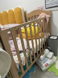 實木嬰兒床連床欄