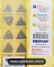 เม็ดมีด Inserts T16 เม็ดสองหน้า มุม 04 08 TNMG160404-MA LF6018 TNMG160408-MALF6018