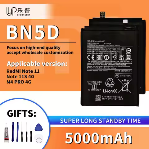 Mobile Original Battery Redmi Note 11 11S 4G High Quality Replacement Battery BN5D-5000mAh for XIAOM