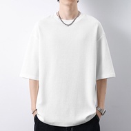 เสื้อยืด Waffle หนักสำหรับฤดูร้อน 220 กรัม