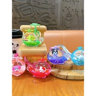 Creative Little Doll Oil Plane Keychain Cute Liquid Glitter Small Pendant Bag Accessories Car Keycha