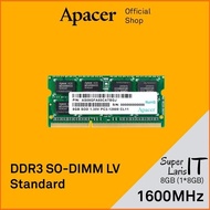Memory Ram Apacer 4GB 8GB DDR3 LV PC3-12800 1600 Sodimm Internal