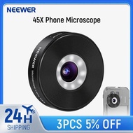 NEEWER 45X Phone Microscope Rechargeable Close Up Zoom Lens w 50mAh Battery For iPhone Samsung Cage 