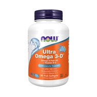 NOW Supplements, Ultra Omega 3-D, Omega-3 Fish Oil + Vitamin D-3, Cardiovascular Support, 90 Softgels