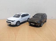 ~ 阿開王 ~ 原廠 Mitsubishi Outlander 4WD SUV 1/43 三菱 LED頭燈 迴力車 兩台