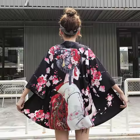 Womens tops and blouses 2019 harajuku kawaii shirt Japanese streetwear outfit kimono cardigan female