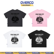 Boxy Unisex NYC Never Sleep Overco Brand Cotton T-Shirt - O6A5