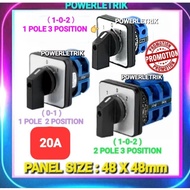 SMEX 20A 0-1( 1POLE 2POSITION ) / 20A 1-0-2( 1POLE 3POSITION ) / 20A 1-0-2( 2POLE 3POSITION ) SELECT