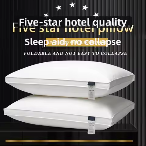 5 Star Hotel Pillow, 100% Cotton Bed Pillow, Ergonomic Neck Support Pillow for Adults Home