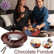 Chocolate Fondue Pot Set Chocolate Melting Pot Electric Chocolate Fondue Maker with Serving Tray and Forks SHOPTKC9172