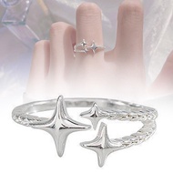 Star Ring For Women With Adjustable Opening, Shining Star Ring, Cool Style, Giving Gifts To F4h4