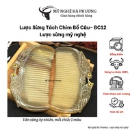Double-sided Pigeon split horn comb (size: S-12cm) for convenient pocket, meaningful gift