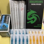 Dragon silver-coated needle + nib size 3-5rl