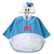 【預購】BS - 日本空運 | Akachan/阿卡將：唐老鴨、黛西，100%聚酯(防潑水傘布)造型兒童雨衣(適合身高約85-95cm、體重約13-16kg) _ 免運 。