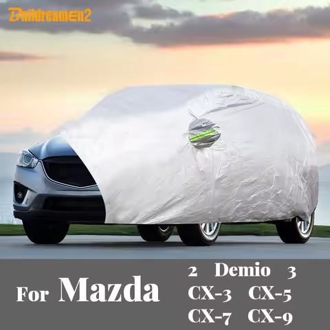 Full Car Cover Auto Outdoor Sun Anti-UV Snow Rain Dust Resistant Cover For Mazda 2 Demio 3 CX-3 CX3