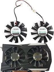 C'EsTBon LINGFE New Compatible for ZOTAC GeForce GTX1050 GTX 1050 Ti OC 4GB GDDR5 128BIT Compatible for APISTEK GA71S2H ANTA DC12V 2Pin GPU Graphics Card Cooling Fan Joyous (Blade Color : 2PCS)