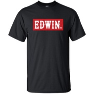 EDWIN T-SHIRT BLACK COTTON AND MICROFIBER