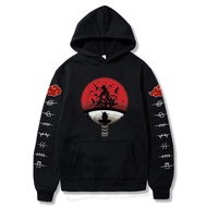 Japanese Anime Naruto Uchiha Itachi Print Hoodies Men Uchiha Streetwear Pullover Casual Hoodies Oversized Sweatshirt