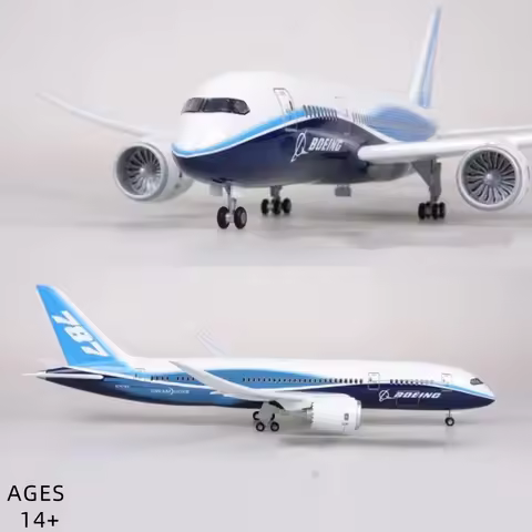 1/130 Scale 43cm Jet Resin Aircraft Model B787 Dreamliner Prototype with Lights And Wheels - Collect