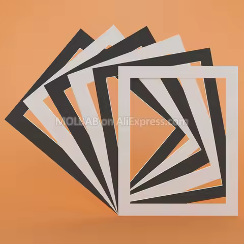 White/Black 20X16 inch Photo Mats Paperboard A3A4/16X12 Opening Mounts Textured Surface For Picture 