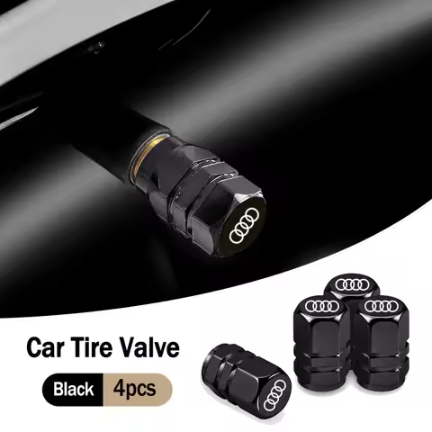 Car Wheel Tire Valve Caps Tyre Stem Covers Airdust Waterproof For Audi Q4 Q5 Q6 A1 A2 A3 A4 A5 A6 A7